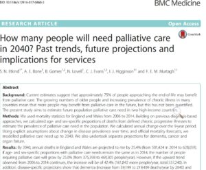 future predictions palliative care needs in 2040